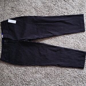 Apt 9 Torie Black Pinstripe Ankle Pants